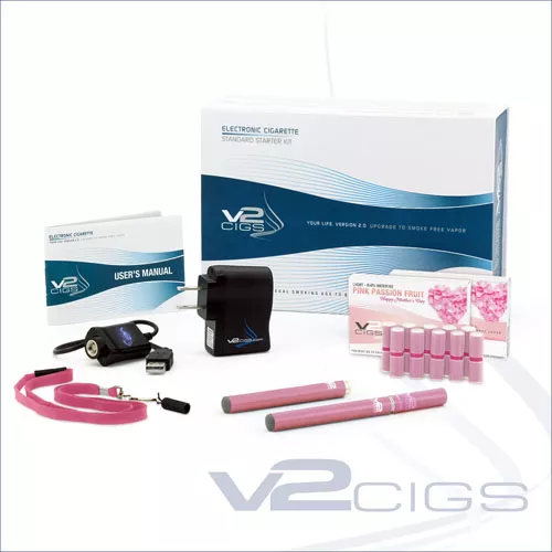 v2 cigs pink electronic cigarette kit